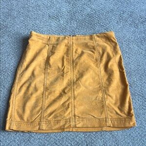 Free People Yellow Mini Pencil Skirt Casual
